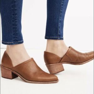 Madewell - The Brady Lowcut Bootie - Size 7.5 - English Saddle Brown Leather